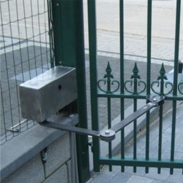 VEKTOR knikarm motor, buitendraaiende arm, rechtse smalle opstelling RAL9011.