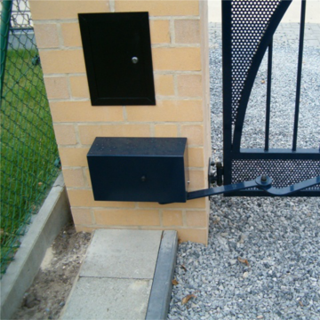 VEKTOR knikarm motor zelfblokkerende arm 430x385mm 24V, brede opstelling (ongeverfd).