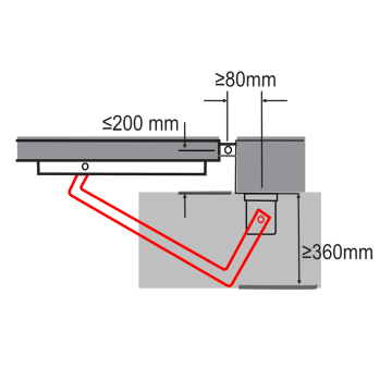 Buitendraaiende arm voor Ciclon 220 Nm