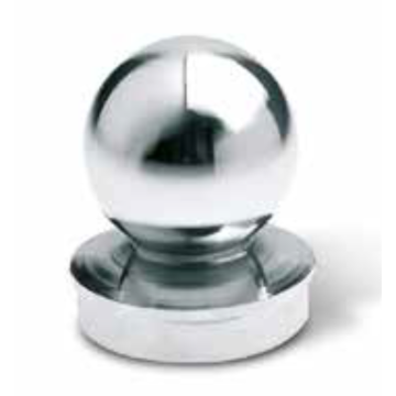 Bolkap in verchroomd staal