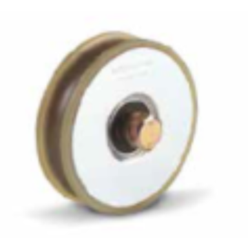 Met polyurethaan bekleed wiel met 2 lagers