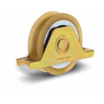 Wiel bekleed met polyurethaan met 1 lager - met steun