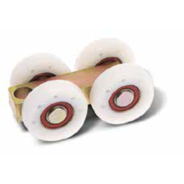 Decentrale nylon loopwagen voor schuif- en vouwdeuren