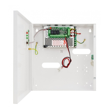 Voeding met lader 12Vdc, 5A, kast met plaats voor 17Ah batterij